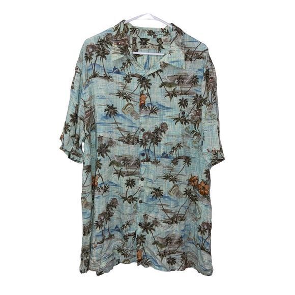 Batik Bay Men's‎ Hawaiian Camp Button Down Short Sleeve Tropical Shirt Size 2XL - Picture 1 of 9